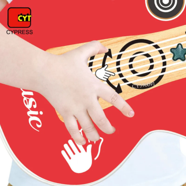 Chitară Electrică Interactivă pentru Copii cu Funcție Touch și Sunete Muzicale (culoare roșu)