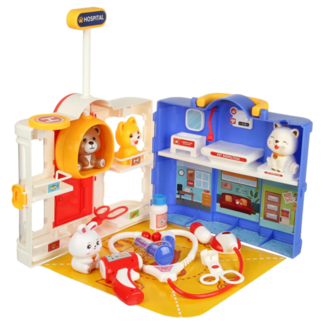 Set Spital Veterinar – Joc de Rol cu Animăluțe și Accesorii