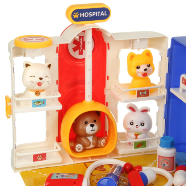 Set Spital Veterinar – Joc de Rol cu Animăluțe și Accesorii