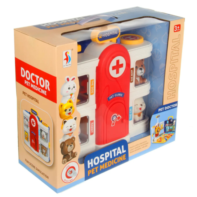 Set Spital Veterinar – Joc de Rol cu Animăluțe și Accesorii