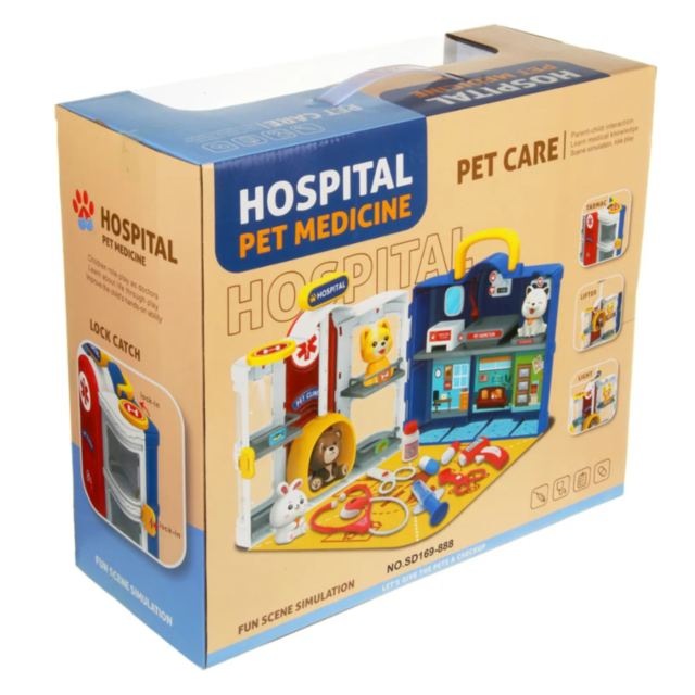 Set Spital Veterinar – Joc de Rol cu Animăluțe și Accesorii