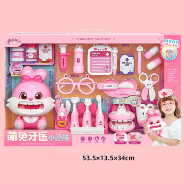 Set Clinică Dentară cu Iepuraș – Joc Educativ cu Sunete și Lumină
