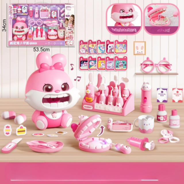 Set Clinică Dentară cu Iepuraș – Joc Educativ cu Sunete și Lumină