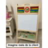 Tablă Educațională din Lemn cu Două Fețe 