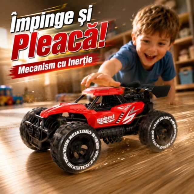 Mașină Off-Road cu Inerție pentru Copii, Model Racing