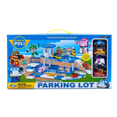 Set Parcare Etajată și Stație Peco  Robocar Poli  cu 4 Mașinuțe | image
