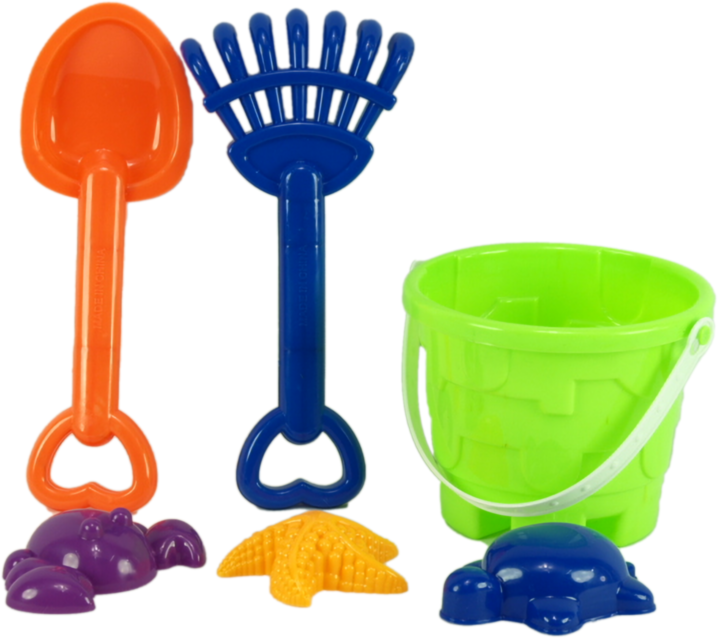 Găletușă cu 5 Accesorii de Nisip, 25cm