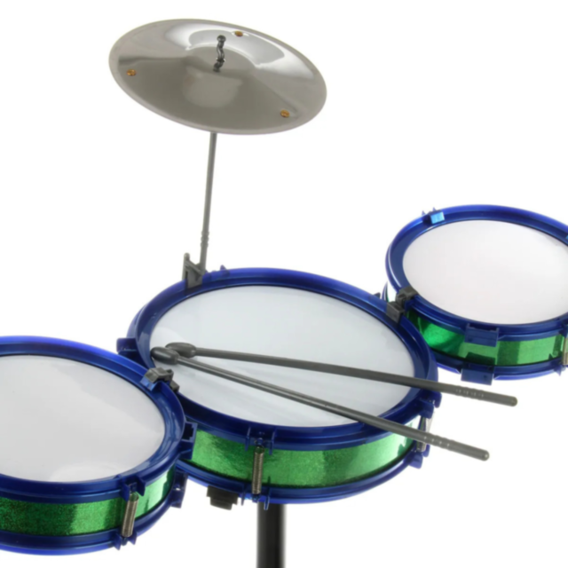 Set de Tobă Jazz pentru Copii cu 3 Tobe și Cinele