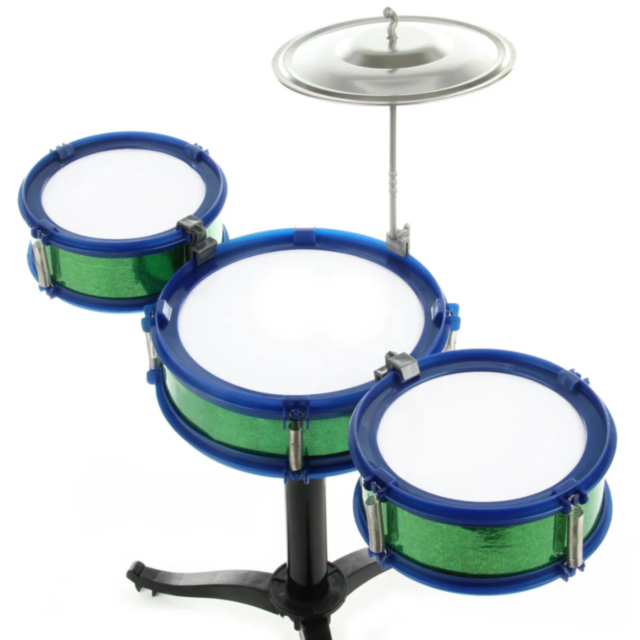 Set de Tobă Jazz pentru Copii cu 3 Tobe și Cinele