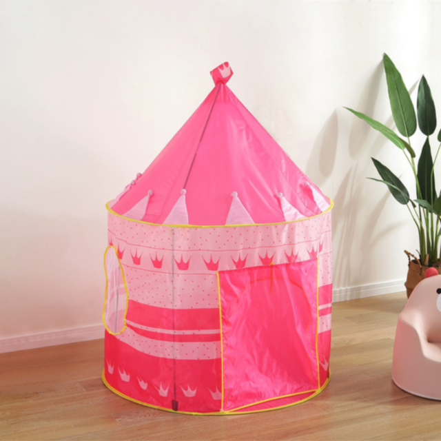 Cort de Joacă Castel Roz pentru Copii, Design de Prințesă, pentru Interior și Exterior