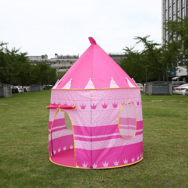 Cort de Joacă Castel Roz pentru Copii, Design de Prințesă, pentru Interior și Exterior