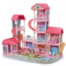 Căsuță de Păpuși cu 4 Etaje, Tobogane și Mobilier – Castel de Vis pentru Fetițe