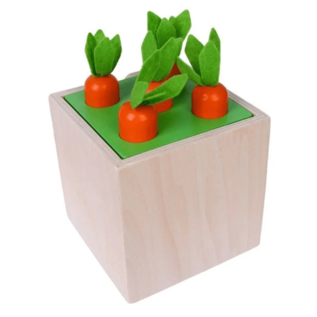 Cub Montessori Lemn 8 în 1 cu Legume și Pescuit