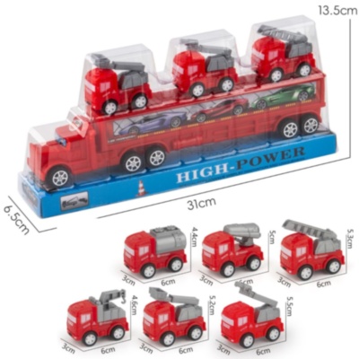 Set camion pompieri cu 3 mașini intervenție | image