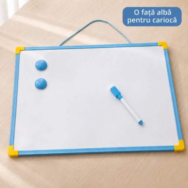 Tablă magnetică dublă pentru scris și desenat copii