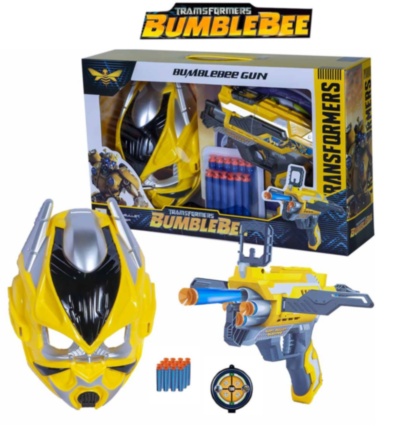 Set Pistol, Mască și Țintă  Bumblebee  cu 12 Proiectile | image