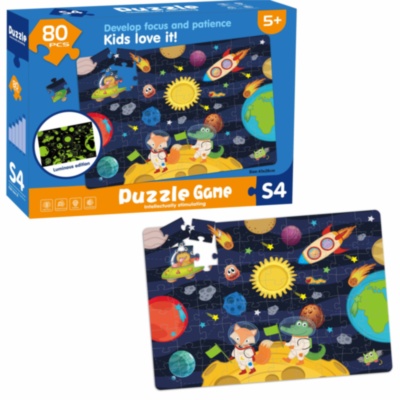 Puzzle Fosforescent Cosmos, 80 piese, 43 x 28cm | image