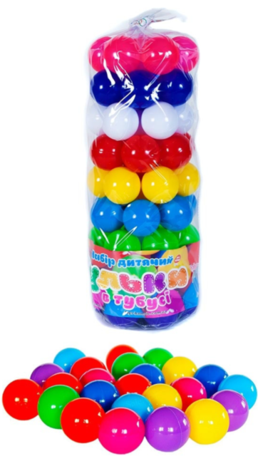 Set de 62 Bile Colorate, diametru 6cm 