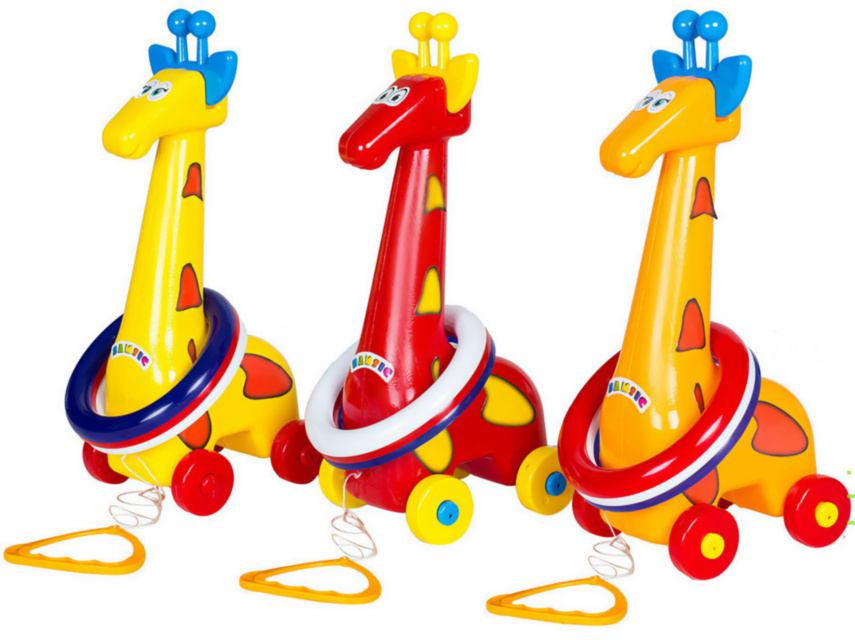 Girafa cu Inele și Sfoară de Tras