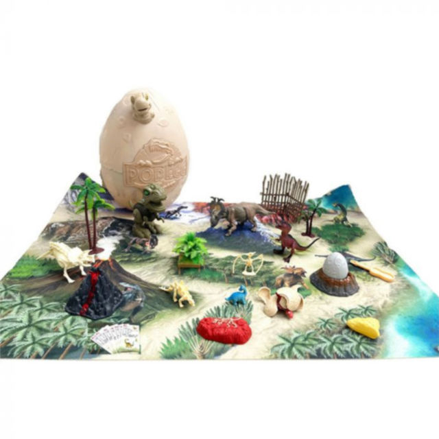 Ou Dinozaur cu Figurine și Decor Preistoric