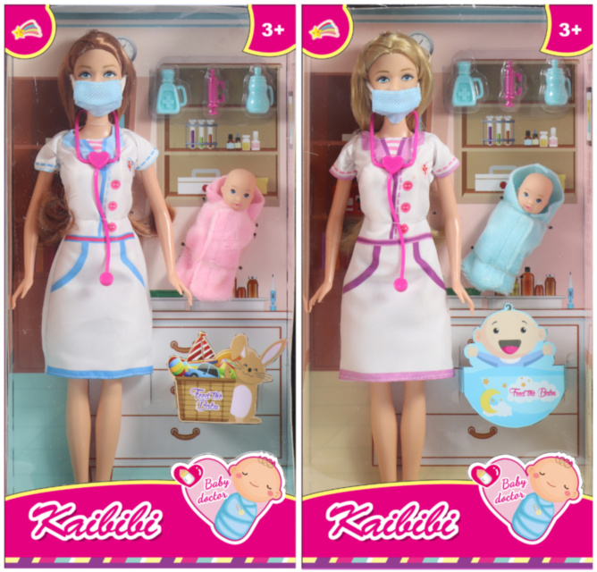 Păpușa Pediatru cu Bebe Pacient