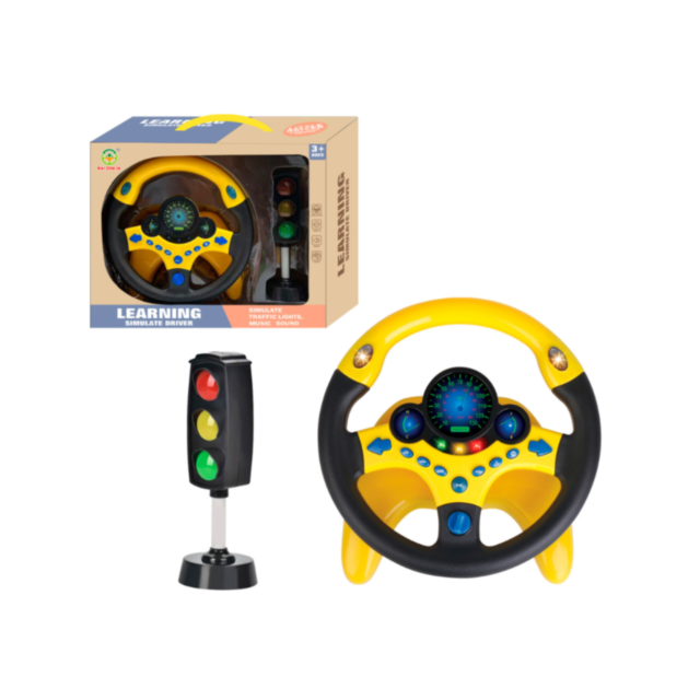 Volan interactiv pentru copii, cu sunete și lumini