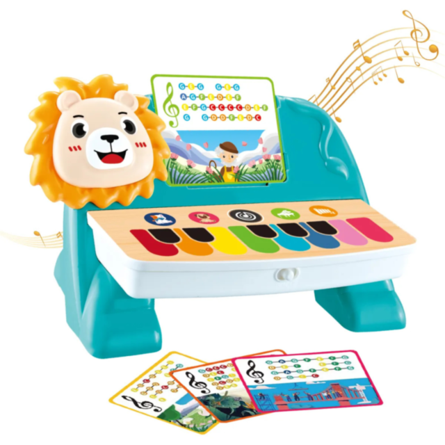 Pian Muzical Interactiv cu Leu pentru Copii (culoare aleatorie)