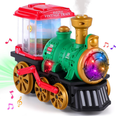 Tren Interactiv cu Efect de Fum și Lumini (culoare aleatorie) | image