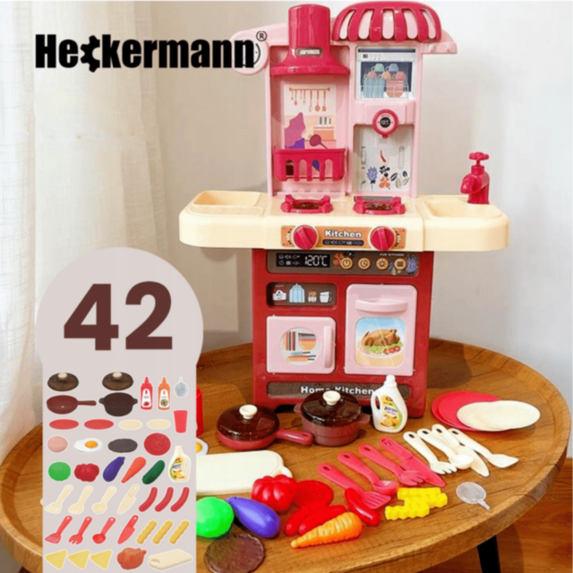 Bucătărie Interactivă cu Sunete și Abur pentru Copii – Set 42 Piese (culoare aleatorie)