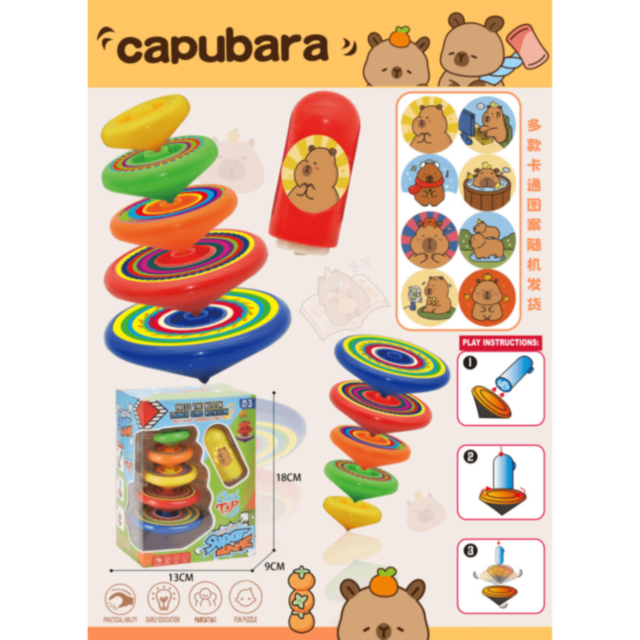 Titirezi Colorati cu Lansator Gyro pentru Copii