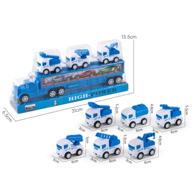 Set camion transport cu 3 mașini utilitare