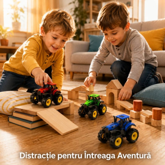 Mini Tractor cu Inerție și Roți Mari Offroad