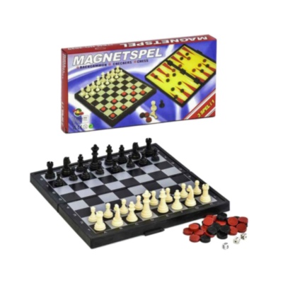 Joc de Dame, Șah și Table , set 3 în 1 Magnetic, 24cm | image