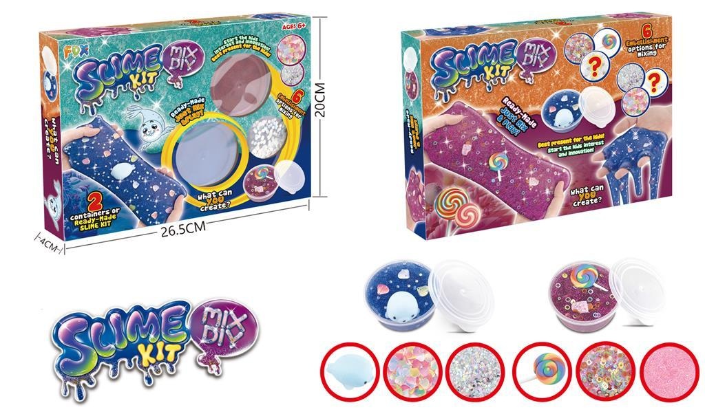 Set de Creat Slime 2 în 1 cu Cristale și Strazuri Magice