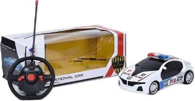 Mașina Poliție Teleghidată cu Efecte de Lumini 3D | image