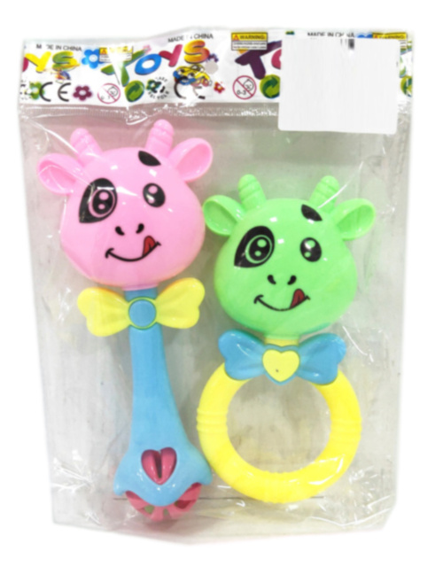 Набор 2 Погремушки Разноцветные