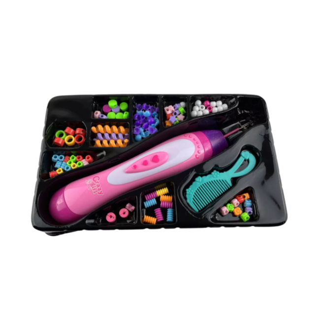 Aparat de Împletit Păr Fashion Hair Beader – Set de Bijuterii pentru Fetițe