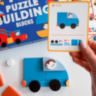Tangram Educațional cu Vehicule – Joc de Construcție și Logică pentru Copii