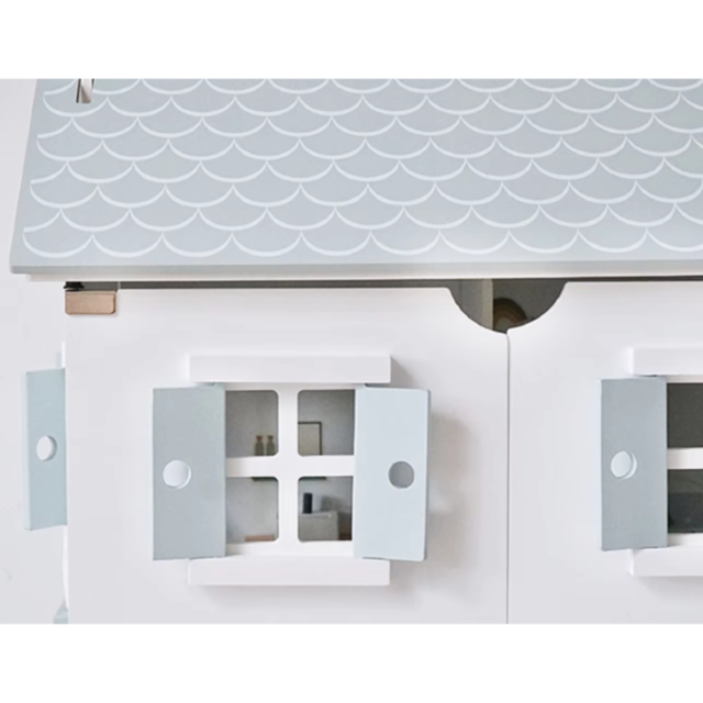 Casă de Păpuși Elegantă cu Mobilier din Lemn