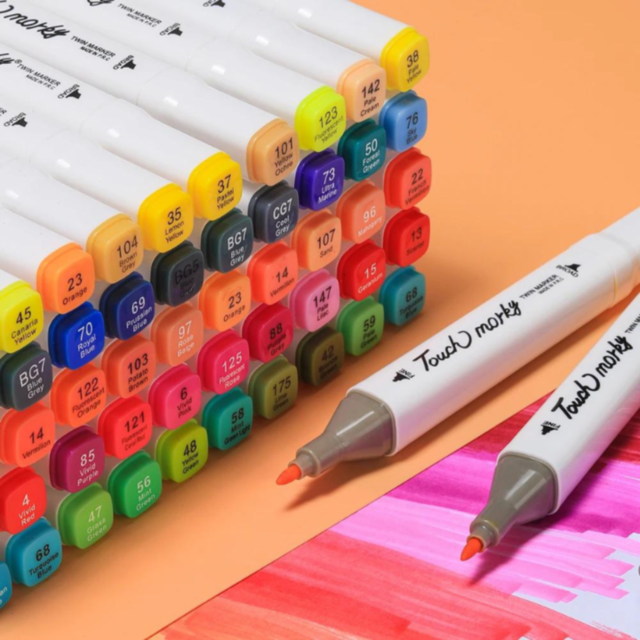 Set Markere cu Două Vârfuri - 48 Culori