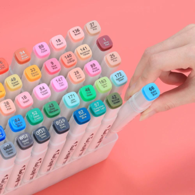 Set Markere cu Două Vârfuri - 48 Culori