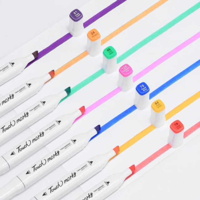 Set Markere cu Două Vârfuri - 48 Culori