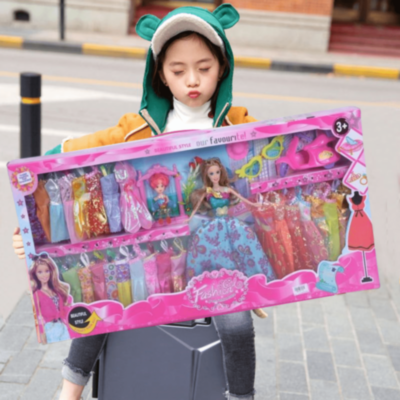 Set Păpușă Mare cu Rochii și Accesorii | image