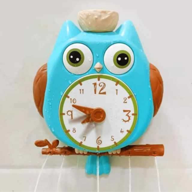 Bufniță cu Ceas și Jet de Apă pentru Baie (culoare aleatorie)