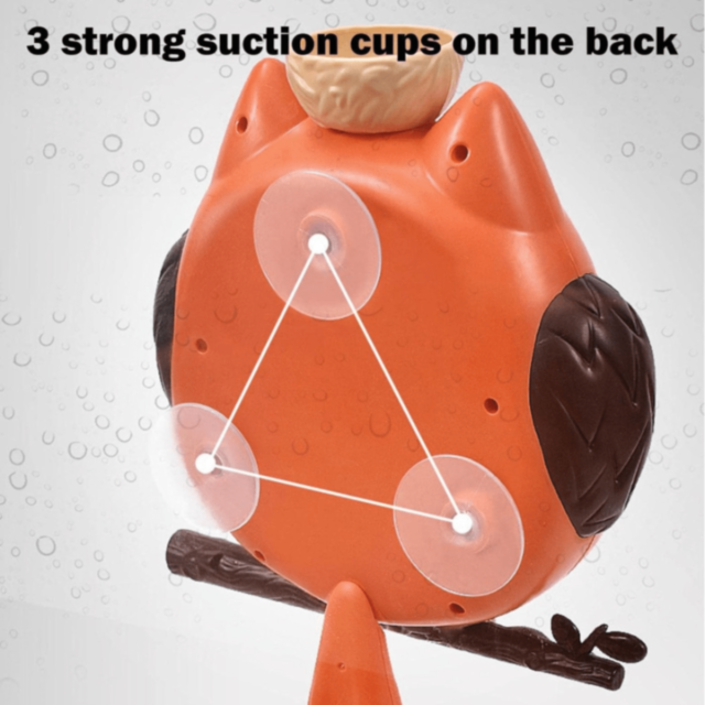 Bufniță cu Ceas și Jet de Apă pentru Baie (culoare aleatorie)