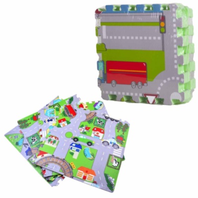 Covoraș Puzzle din Burete cu Desene, 9 Plăci, 60 X 120 cm | image