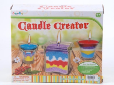 Set de Creat Lumânări cu 3 Recipiente și 5 Pachete de Parafina Colorată | image