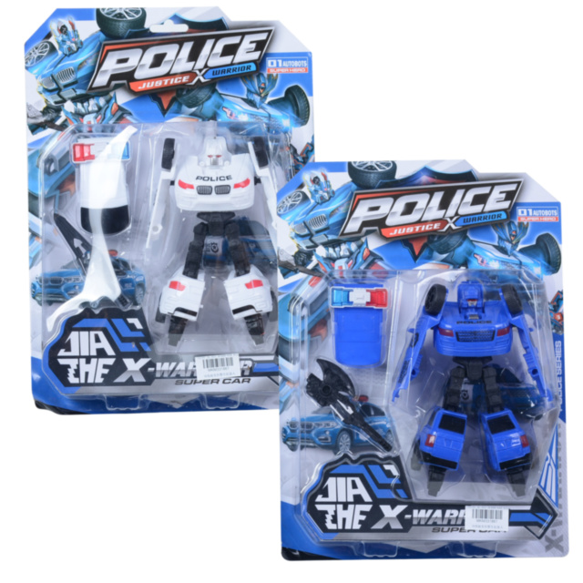 Robot Transformabil în Mașină de Poliție