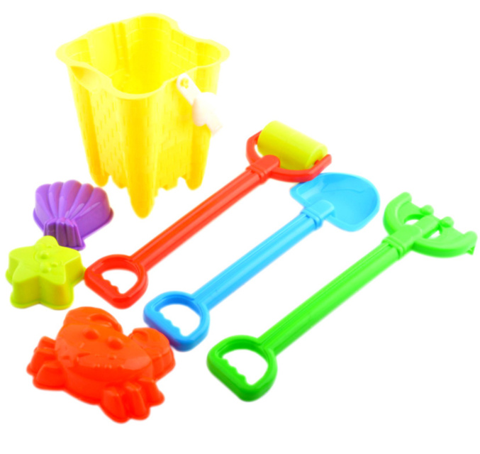 Găletușă cu 6 Accesorii de Nisip, 26cm