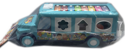 Autobuz Multifuncțional cu Xilofon și Stivuitor de Forme Geometrice | image
